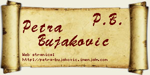 Petra Bujaković vizit kartica